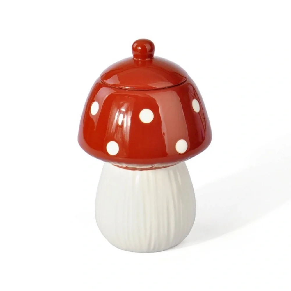 Target 🎯 Ceramic Mushroom Canister Reddish Brown